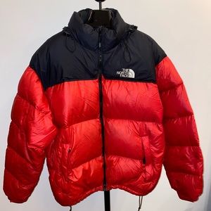 The North Face 700 Down Nuptse Puffer Jacket Red